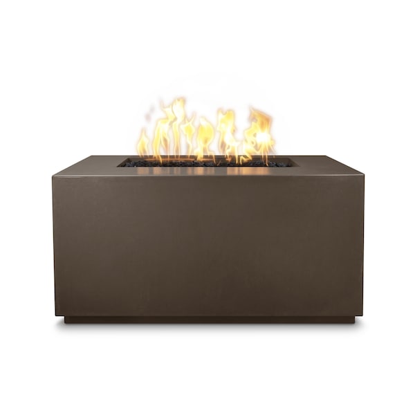 The Outdoor Plus 60 Rectangular Pismo Fire Pit, GFRC Concrete, Chocolate, Spark Ignition w/Flame Sense, Liquid Propane OPT-2460FSEN-CHC-LP - main